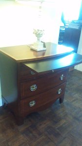 pull out tray mahogany chest